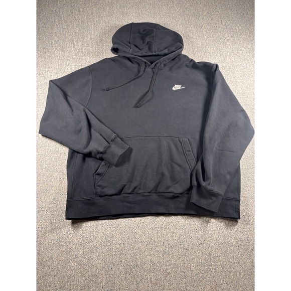 Nike Other - Nike Hoodie Mens XL Black Sportswear Club Fleece Sweatshirt Pullover Drawstring
